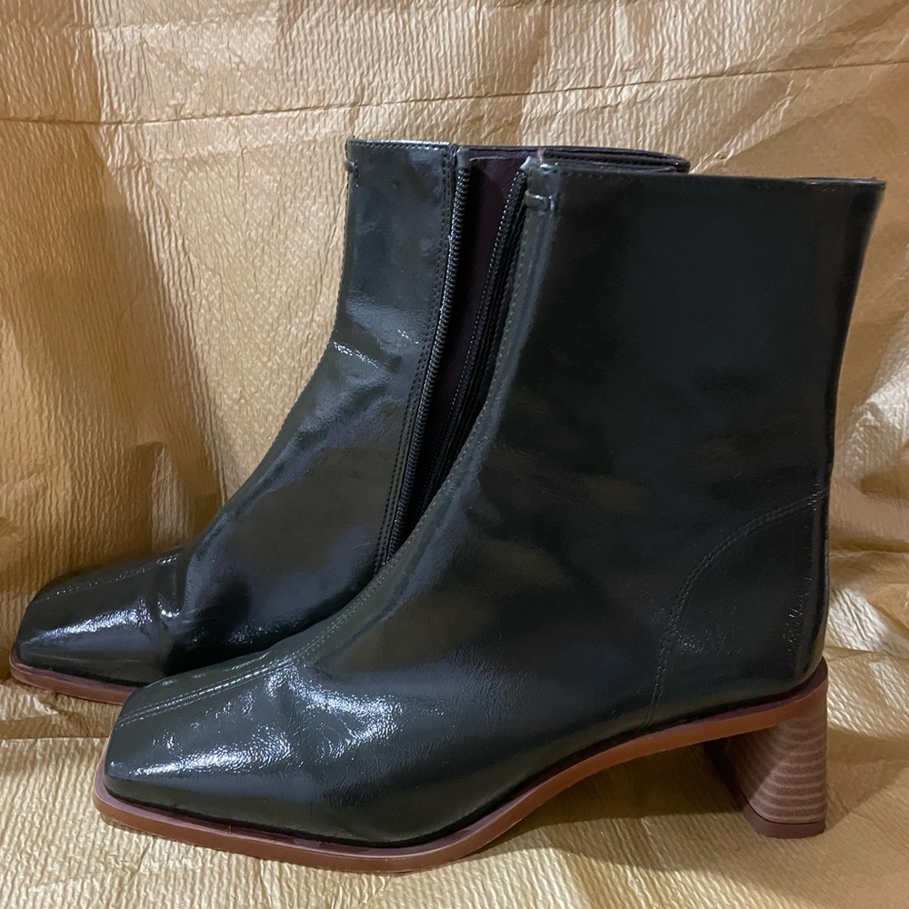 Top shop Vegan Leather boots-size 37 (6.5)